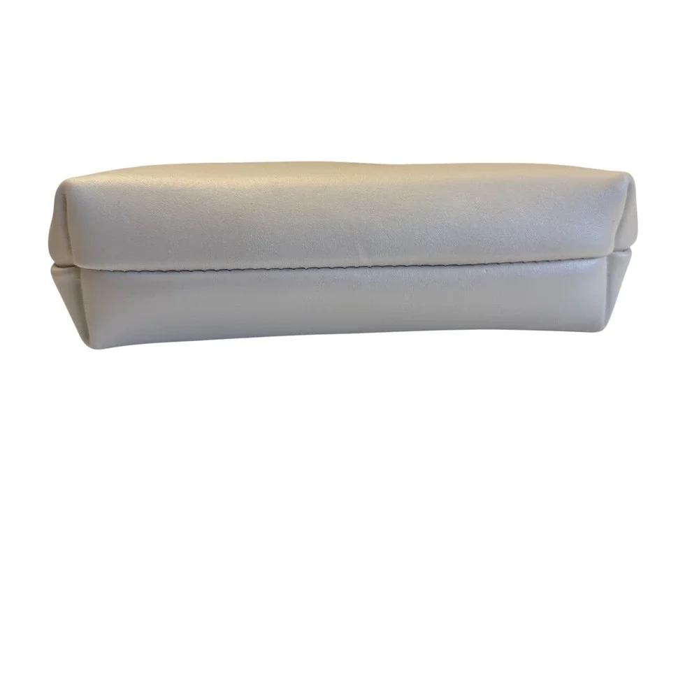 Portland Leather Goods‎ Gray Utility Bag Full Grain Leather Cosmetic Pouch NWT